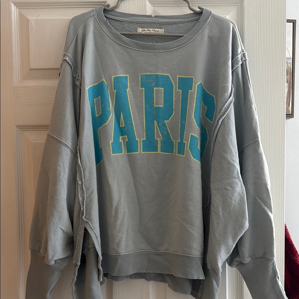 We the Free Camden Gray Paris Sweatshirt
